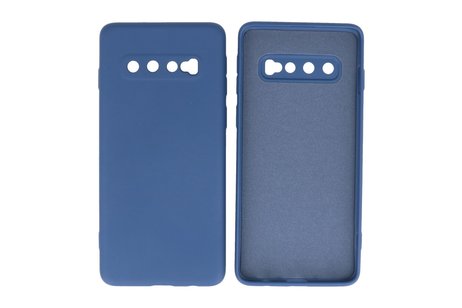 BAOHU Fashion Backcover Telefoonhoesje - Color Hoesje - Geschikt voor Samsung Galaxy S10 - Navy