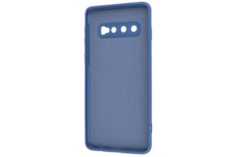 Fashion Backcover Telefoonhoesje - Color Hoesje - Geschikt voor Samsung Galaxy S10 - Navy