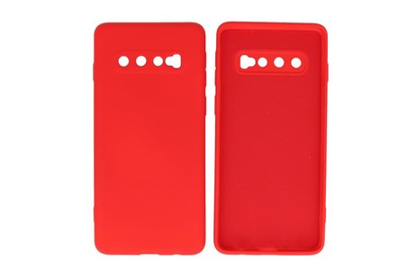 BAOHU Fashion Backcover Telefoonhoesje - Color Hoesje - Geschikt voor Samsung Galaxy S10 - Rood