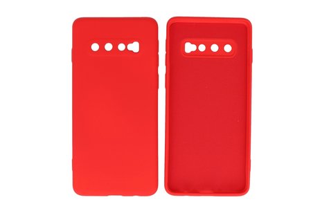 Fashion Backcover Telefoonhoesje - Color Hoesje - Geschikt voor Samsung Galaxy S10 - Rood