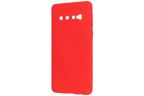 BAOHU Fashion Backcover Telefoonhoesje - Color Hoesje - Geschikt voor Samsung Galaxy S10 - Rood