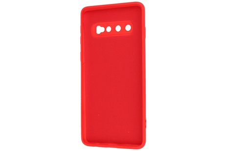BAOHU Fashion Backcover Telefoonhoesje - Color Hoesje - Geschikt voor Samsung Galaxy S10 - Rood