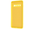BAOHU Fashion Backcover Telefoonhoesje - Color Hoesje - Geschikt voor Samsung Galaxy S10 - Geel