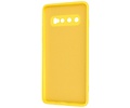 Fashion Backcover Telefoonhoesje - Color Hoesje - Geschikt voor Samsung Galaxy S10 - Geel