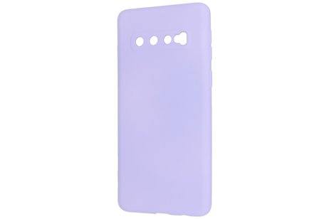 Fashion Backcover Telefoonhoesje - Color Hoesje - Geschikt voor Samsung Galaxy S10 - Paars