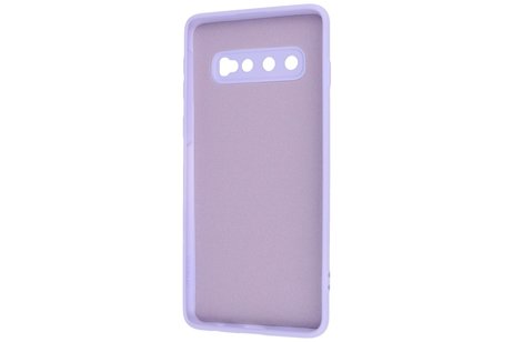 BAOHU Fashion Backcover Telefoonhoesje - Color Hoesje - Geschikt voor Samsung Galaxy S10 - Paars