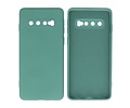 BAOHU Fashion Backcover Telefoonhoesje - Color Hoesje - Geschikt voor Samsung Galaxy S10 - Donker Groen