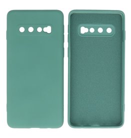 Samsung Galaxy S10 Hoesje Fashion Backcover Telefoonhoesje Donker Groen