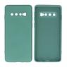 BAOHU Samsung Galaxy S10 Hoesje Fashion Backcover Telefoonhoesje Donker Groen