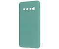 BAOHU Fashion Backcover Telefoonhoesje - Color Hoesje - Geschikt voor Samsung Galaxy S10 - Donker Groen