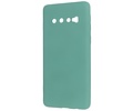 Fashion Backcover Telefoonhoesje - Color Hoesje - Geschikt voor Samsung Galaxy S10 - Donker Groen