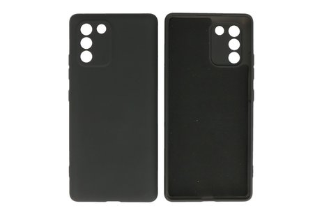 BAOHU Fashion Backcover Telefoonhoesje - Color Hoesje - Geschikt voor Samsung Galaxy S10 Lite - Zwart