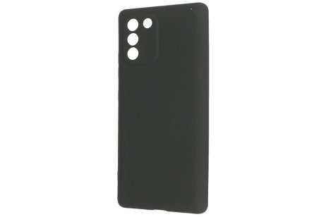 BAOHU Fashion Backcover Telefoonhoesje - Color Hoesje - Geschikt voor Samsung Galaxy S10 Lite - Zwart