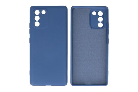 BAOHU Fashion Backcover Telefoonhoesje - Color Hoesje - Geschikt voor Samsung Galaxy S10 Lite - Navy