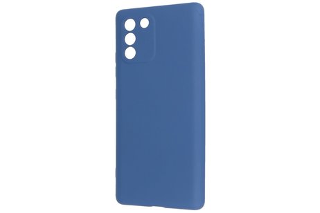 BAOHU Fashion Backcover Telefoonhoesje - Color Hoesje - Geschikt voor Samsung Galaxy S10 Lite - Navy