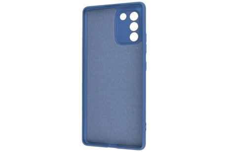 BAOHU Fashion Backcover Telefoonhoesje - Color Hoesje - Geschikt voor Samsung Galaxy S10 Lite - Navy