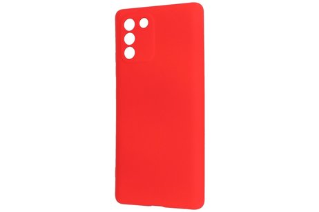 Fashion Backcover Telefoonhoesje - Color Hoesje - Geschikt voor Samsung Galaxy S10 Lite - Rood