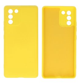 BAOHU Samsung Galaxy S10 Lite Hoesje Fashion Backcover Telefoonhoesje Geel