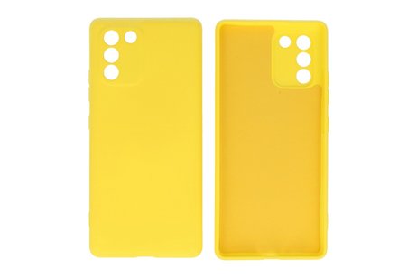 Fashion Backcover Telefoonhoesje - Color Hoesje - Geschikt voor Samsung Galaxy S10 Lite - Geel