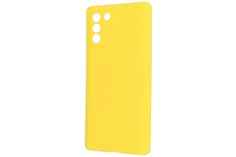 Fashion Backcover Telefoonhoesje - Color Hoesje - Geschikt voor Samsung Galaxy S10 Lite - Geel