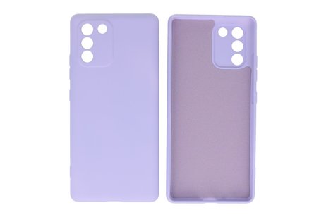 Fashion Backcover Telefoonhoesje - Color Hoesje - Geschikt voor Samsung Galaxy S10 Lite - Paars
