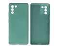BAOHU Fashion Backcover Telefoonhoesje - Color Hoesje - Geschikt voor Samsung Galaxy S10 Lite - Donker Groen