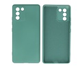 Fashion Backcover Telefoonhoesje - Color Hoesje - Geschikt voor Samsung Galaxy S10 Lite - Donker Groen