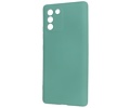 Fashion Backcover Telefoonhoesje - Color Hoesje - Geschikt voor Samsung Galaxy S10 Lite - Donker Groen