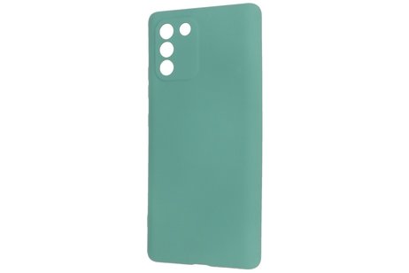 BAOHU Fashion Backcover Telefoonhoesje - Color Hoesje - Geschikt voor Samsung Galaxy S10 Lite - Donker Groen