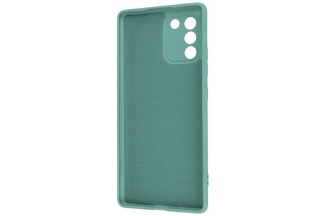 BAOHU Fashion Backcover Telefoonhoesje - Color Hoesje - Geschikt voor Samsung Galaxy S10 Lite - Donker Groen