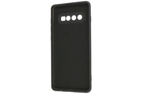 BAOHU Fashion Backcover Telefoonhoesje - Color Hoesje - Geschikt voor Samsung Galaxy S10 Plus - Zwart