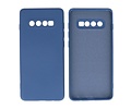 Fashion Backcover Telefoonhoesje - Color Hoesje - Geschikt voor Samsung Galaxy S10 Plus - Navy