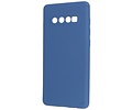 BAOHU Fashion Backcover Telefoonhoesje - Color Hoesje - Geschikt voor Samsung Galaxy S10 Plus - Navy