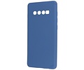 Fashion Backcover Telefoonhoesje - Color Hoesje - Geschikt voor Samsung Galaxy S10 Plus - Navy