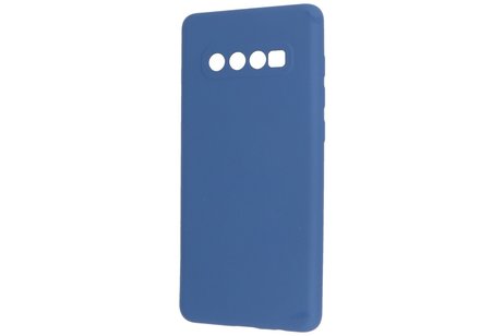Fashion Backcover Telefoonhoesje - Color Hoesje - Geschikt voor Samsung Galaxy S10 Plus - Navy