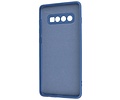 BAOHU Fashion Backcover Telefoonhoesje - Color Hoesje - Geschikt voor Samsung Galaxy S10 Plus - Navy