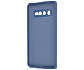 Fashion Backcover Telefoonhoesje - Color Hoesje - Geschikt voor Samsung Galaxy S10 Plus - Navy