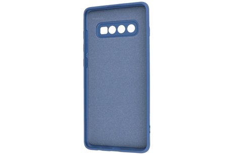 BAOHU Fashion Backcover Telefoonhoesje - Color Hoesje - Geschikt voor Samsung Galaxy S10 Plus - Navy