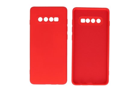 Fashion Backcover Telefoonhoesje - Color Hoesje - Geschikt voor Samsung Galaxy S10 Plus - Rood