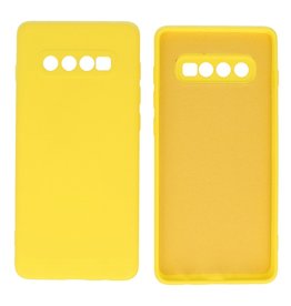BAOHU Samsung Galaxy S10 Plus Hoesje Fashion Backcover Telefoonhoesje Geel