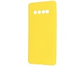BAOHU Fashion Backcover Telefoonhoesje - Color Hoesje - Geschikt voor Samsung Galaxy S10 Plus - Geel