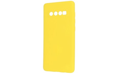 BAOHU Fashion Backcover Telefoonhoesje - Color Hoesje - Geschikt voor Samsung Galaxy S10 Plus - Geel
