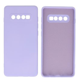 BAOHU Samsung Galaxy S10 Plus Hoesje Fashion Backcover Telefoonhoesje Paars