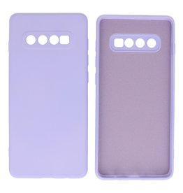 Samsung Galaxy S10 Plus Hoesje Fashion Backcover Telefoonhoesje Paars