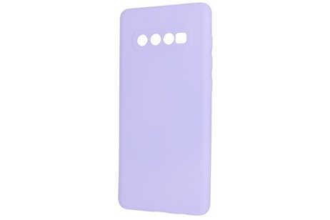 Fashion Backcover Telefoonhoesje - Color Hoesje - Geschikt voor Samsung Galaxy S10 Plus - Paars