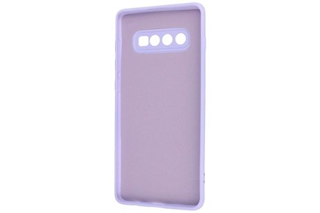 BAOHU Fashion Backcover Telefoonhoesje - Color Hoesje - Geschikt voor Samsung Galaxy S10 Plus - Paars