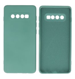 BAOHU Samsung Galaxy S10 Plus Hoesje Fashion Backcover Telefoonhoesje Donker Groen
