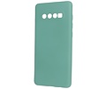 BAOHU Fashion Backcover Telefoonhoesje - Color Hoesje - Geschikt voor Samsung Galaxy S10 Plus - Donker Groen