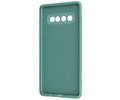 BAOHU Fashion Backcover Telefoonhoesje - Color Hoesje - Geschikt voor Samsung Galaxy S10 Plus - Donker Groen