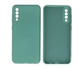 Fashion Backcover Telefoonhoesje - Color Hoesje - Geschikt voor Samsung Galaxy A50/s - Donker Groen